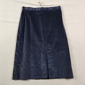 Vintage MJ Concepts in Sportswear Black Velvet Midi Skirt Size 15